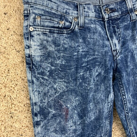 Levi 524 Skinny Womens Jeans Straight Leg Acid Wash Blue 27x32 Red Tab Levis - Picture 4 of 8